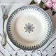 Mismatched antique ironstone dinner plates