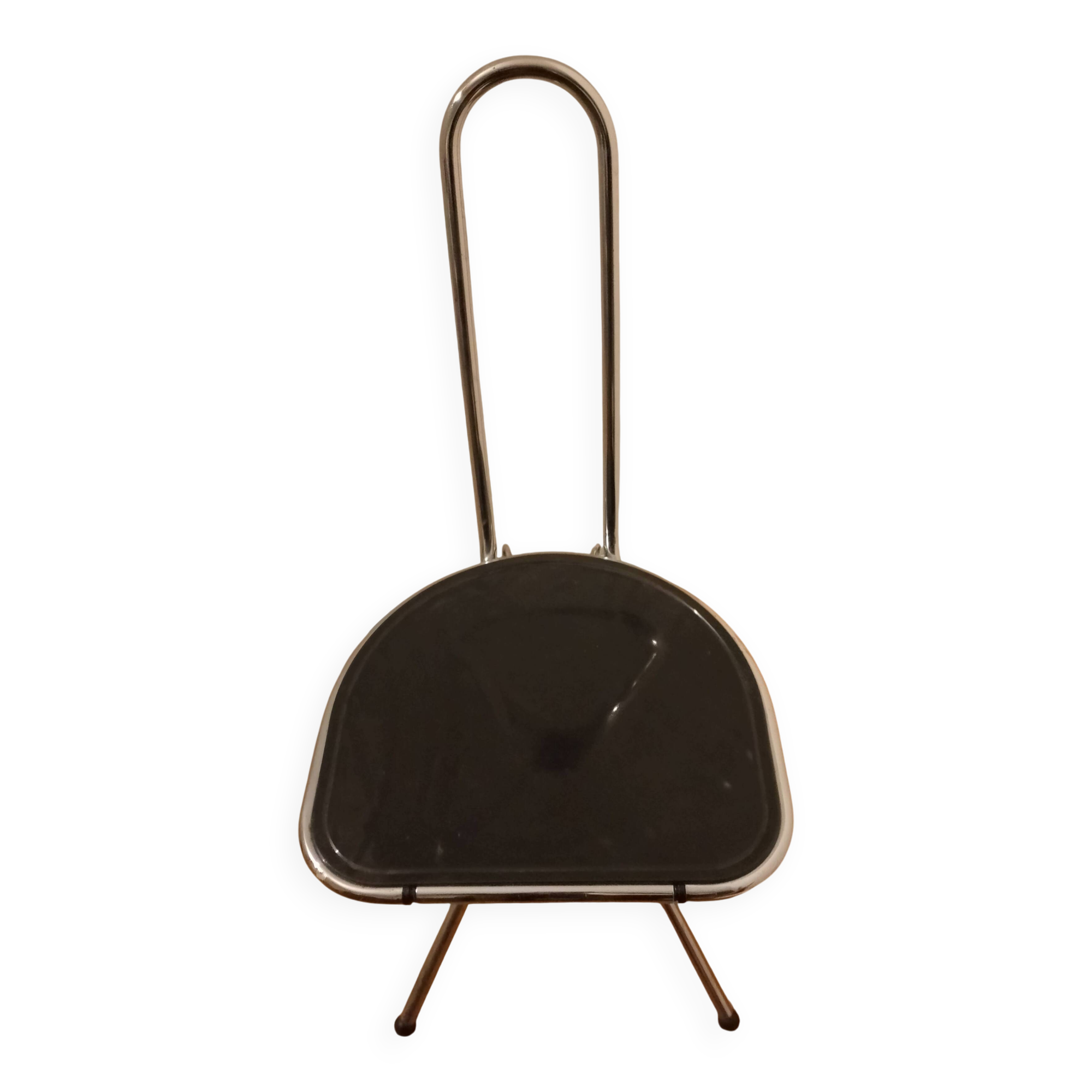 Vintage chrome folding chair from Ikea, 1980s.