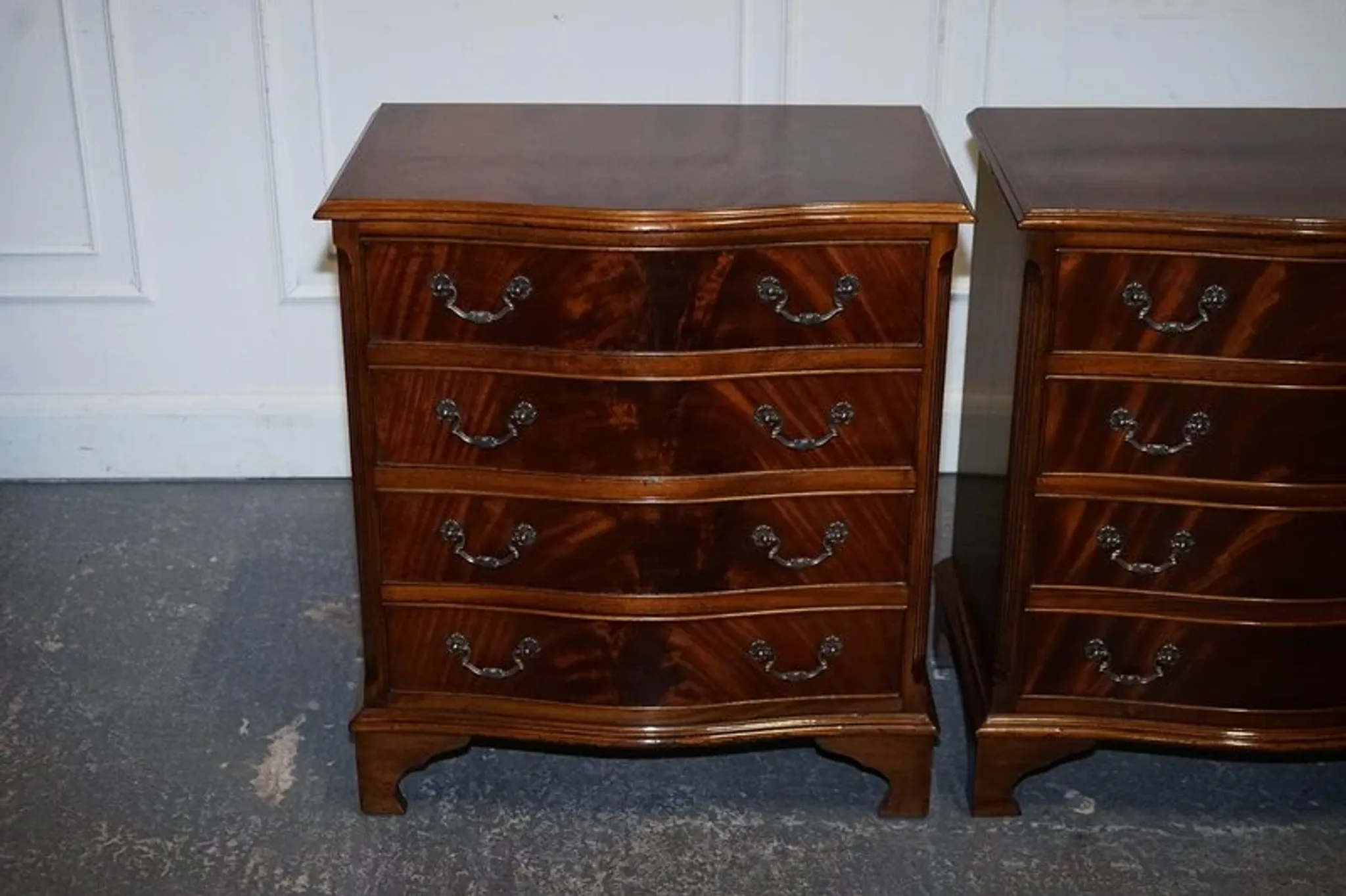 Large Wooden Bedside Tables, Set of 2