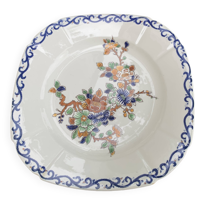 Assiette plate de collection, Gien, peinte a la main, signee MB, made in france, vintage