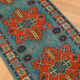 Vintage Spanish hallway rug in wool, 70 × 350 cm