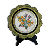 Henriot Quimper wall plate | gorse & heather flowers 1945/70
