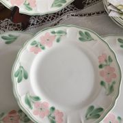 6 vintage dessert plates, Salins France