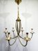 6-light chandelier in bronze and brass