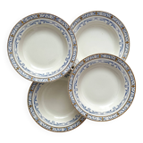 4 deep ironware plates “Colbert” Creil and Montereau