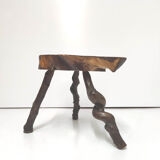 Brutalist sofa end tree trunk
