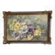 Framed old watercolor flowers M Réginal