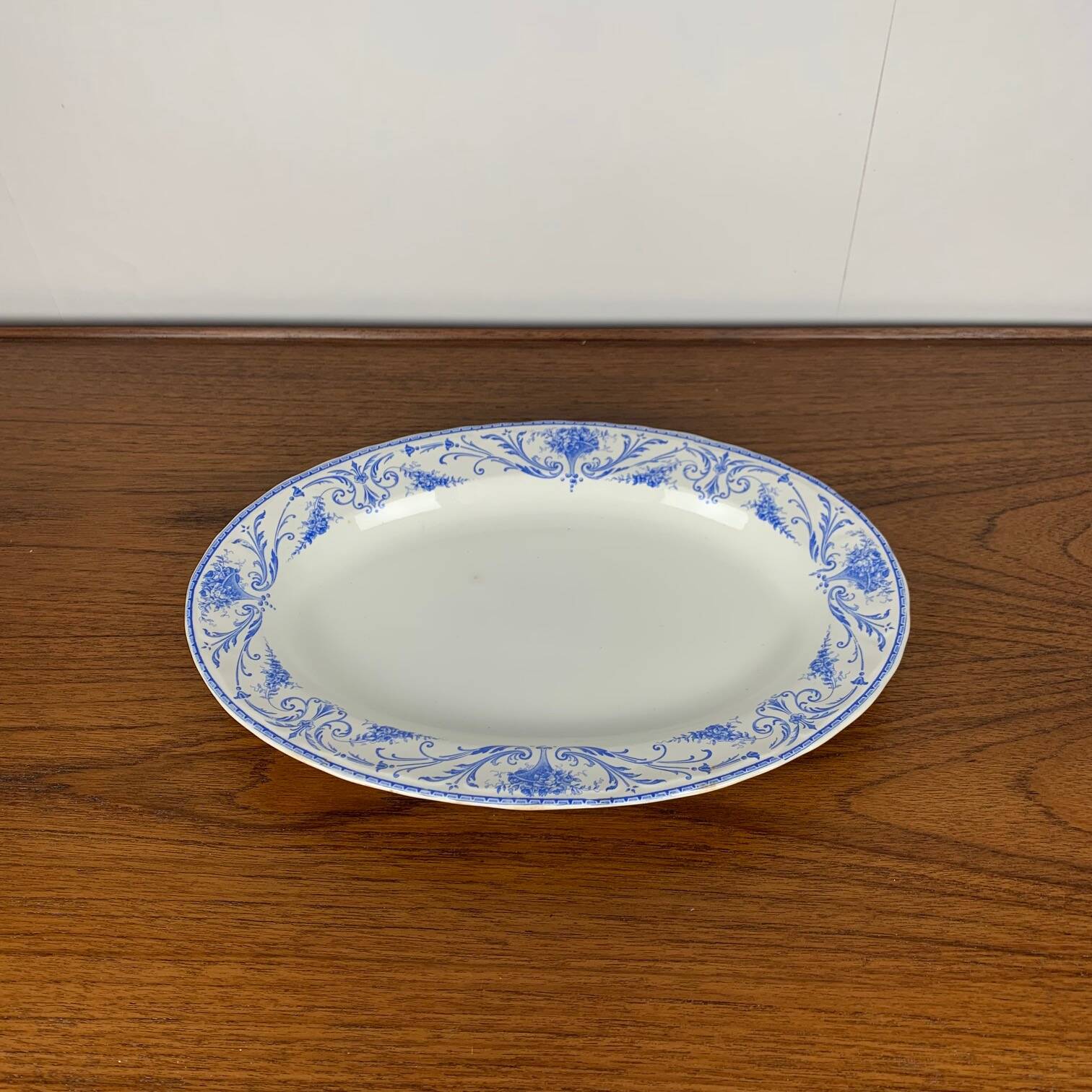 Antique Louis XVI Oval Dish, BFK, Belgium