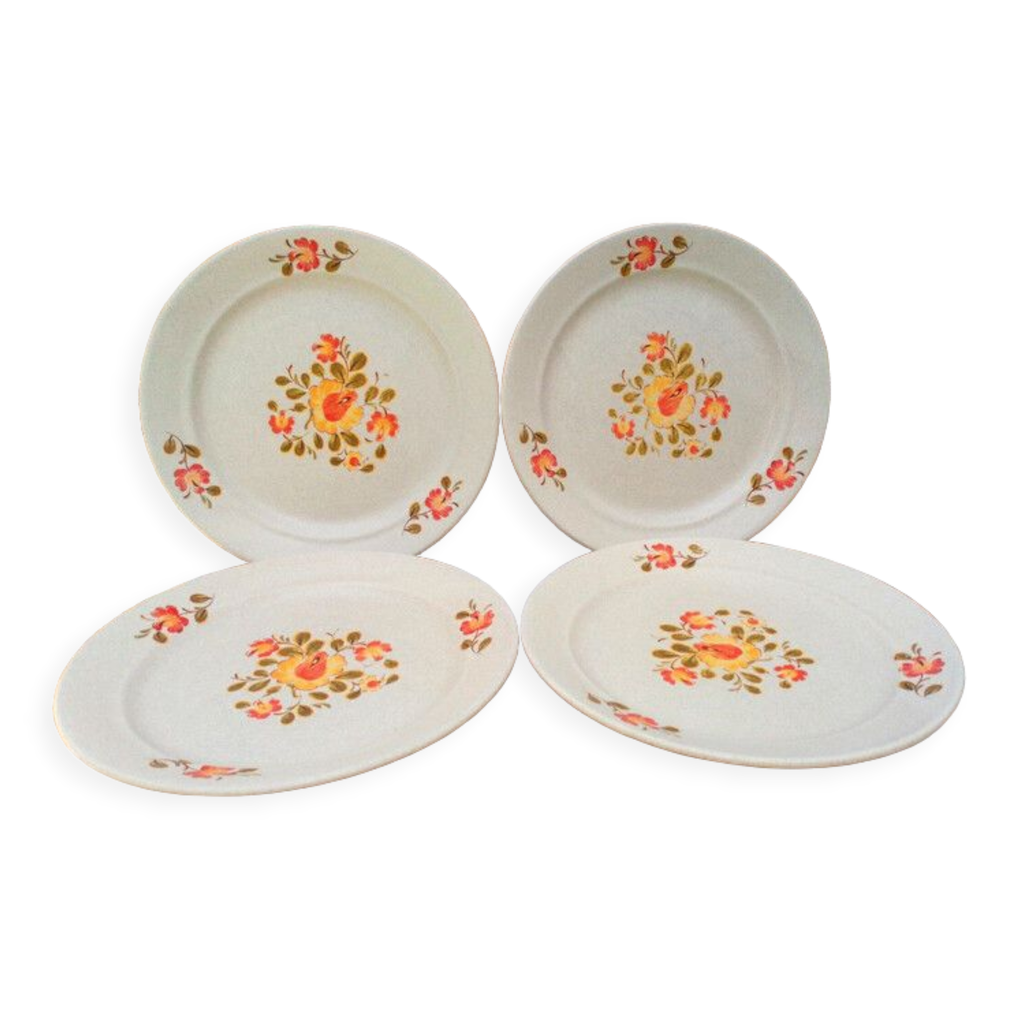 Floral plates sandstone St Amand Bergen