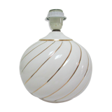 Ceramic lamp white and gold Italian design 70s / 80s