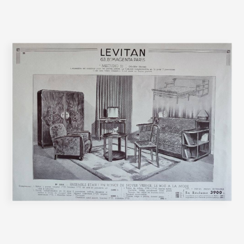 Planche publicitaire de mobilier 1940's"  Mistudio 51 "