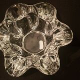Corolla-shaped ashtray and pocket tray, Vannes Le Chatel crystal.