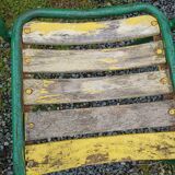 Set of 4 metal bistro chairs tolix style