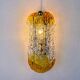 Orange frosted Murano Mazzega wall sconce, Italy, 1970s