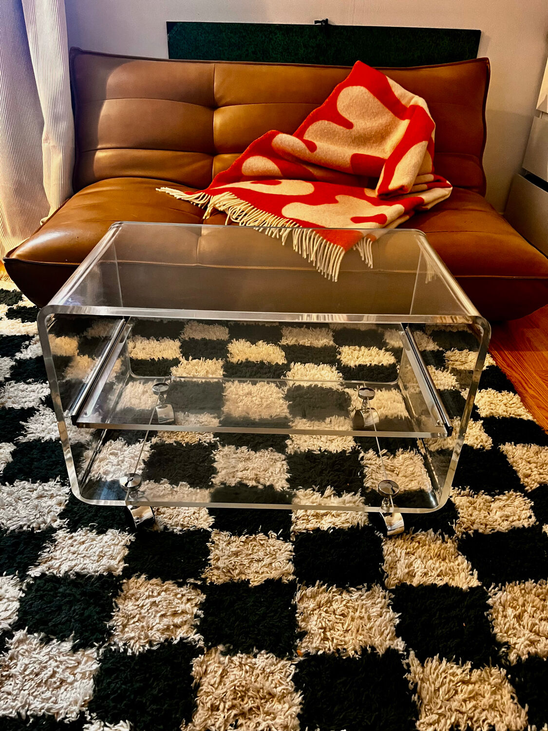 Plexiglass coffee table