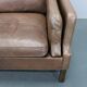 Danish mid-century three-seat brown leather sofa, 1970s
