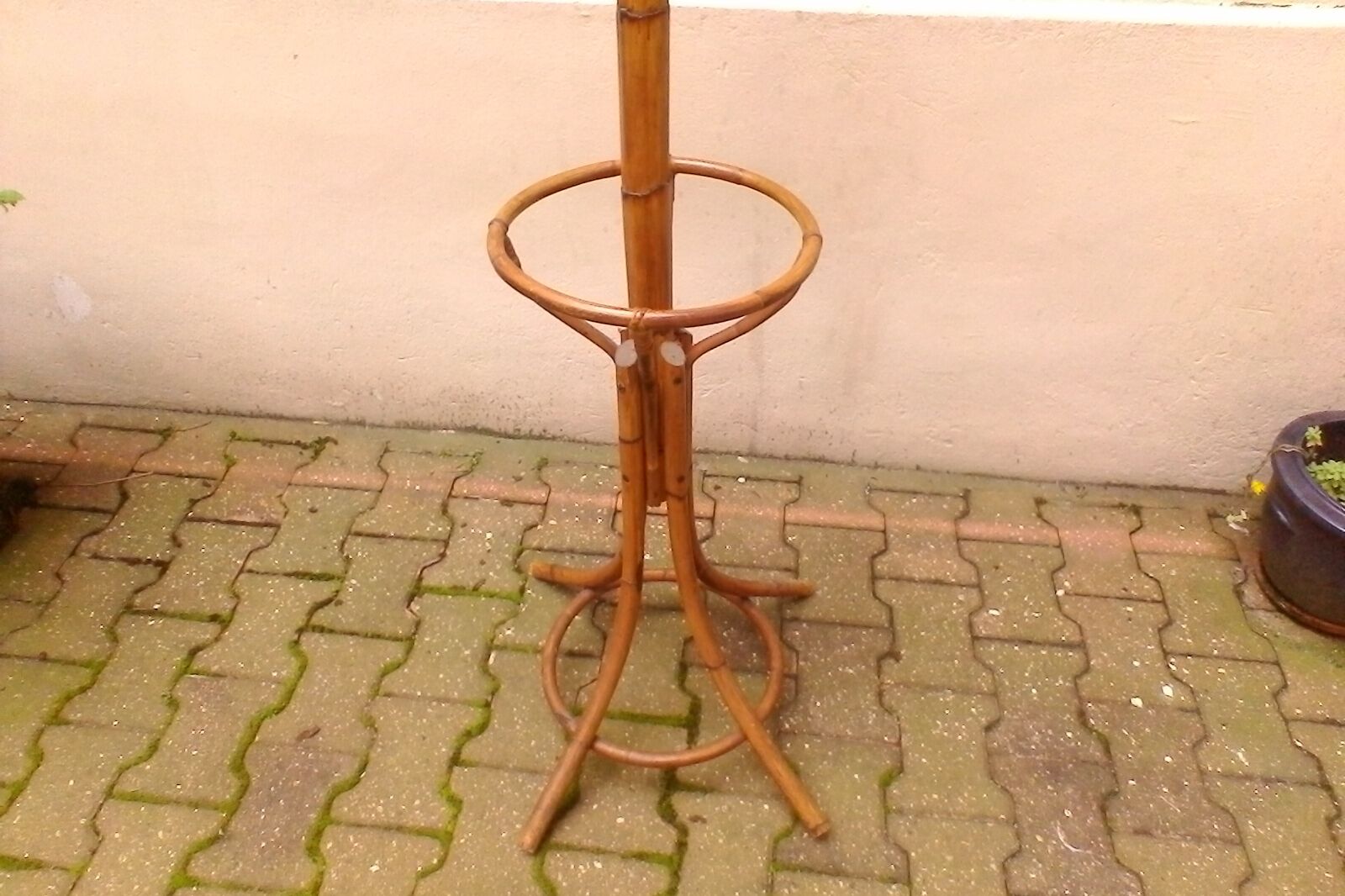 Rattan coatrack