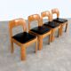 4 chaises de salle à manger en chêne, 1960