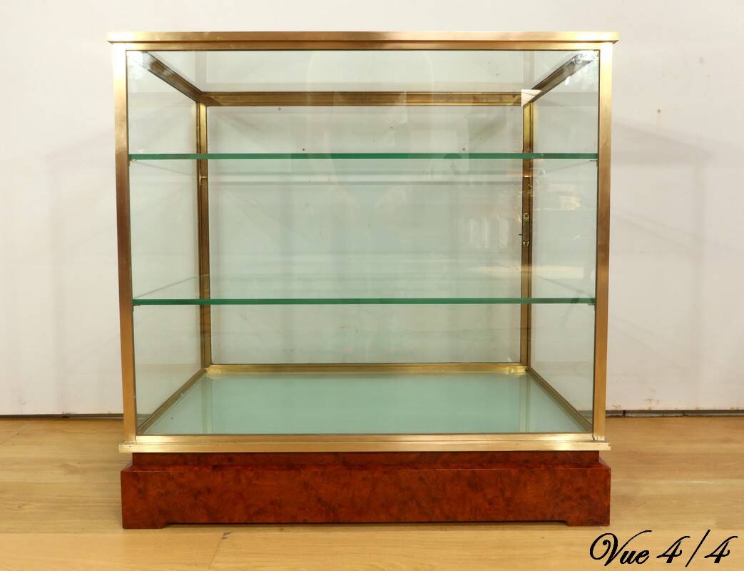 Display Cabinet in Brass and Elm – 1950