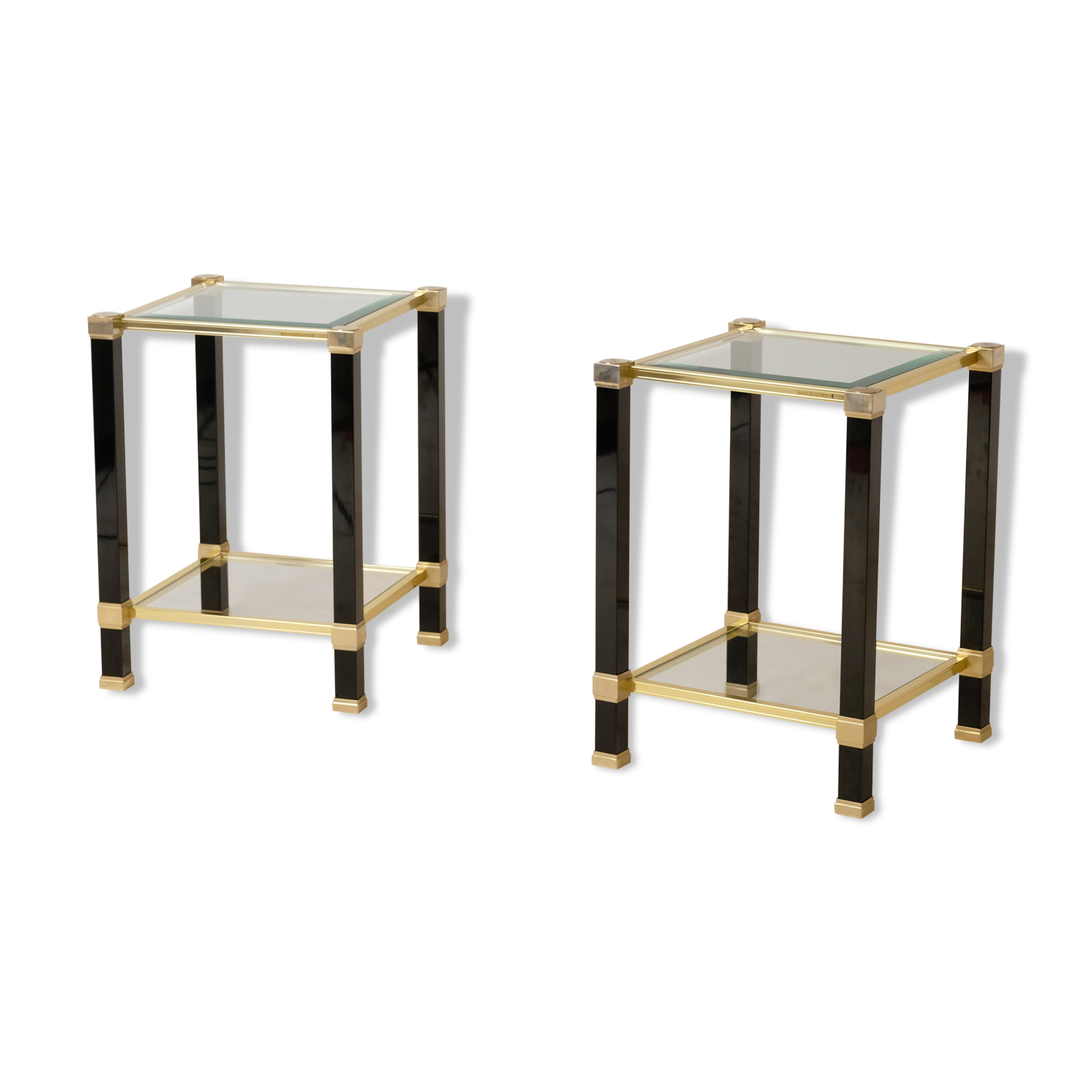 Paire de tables d’appoint ou chevets par Pierre Vandel 1970