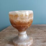 Alabaster onyx egg cup