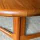 Vintage oval teak Scandinavian table with a central star base from Glostrup.