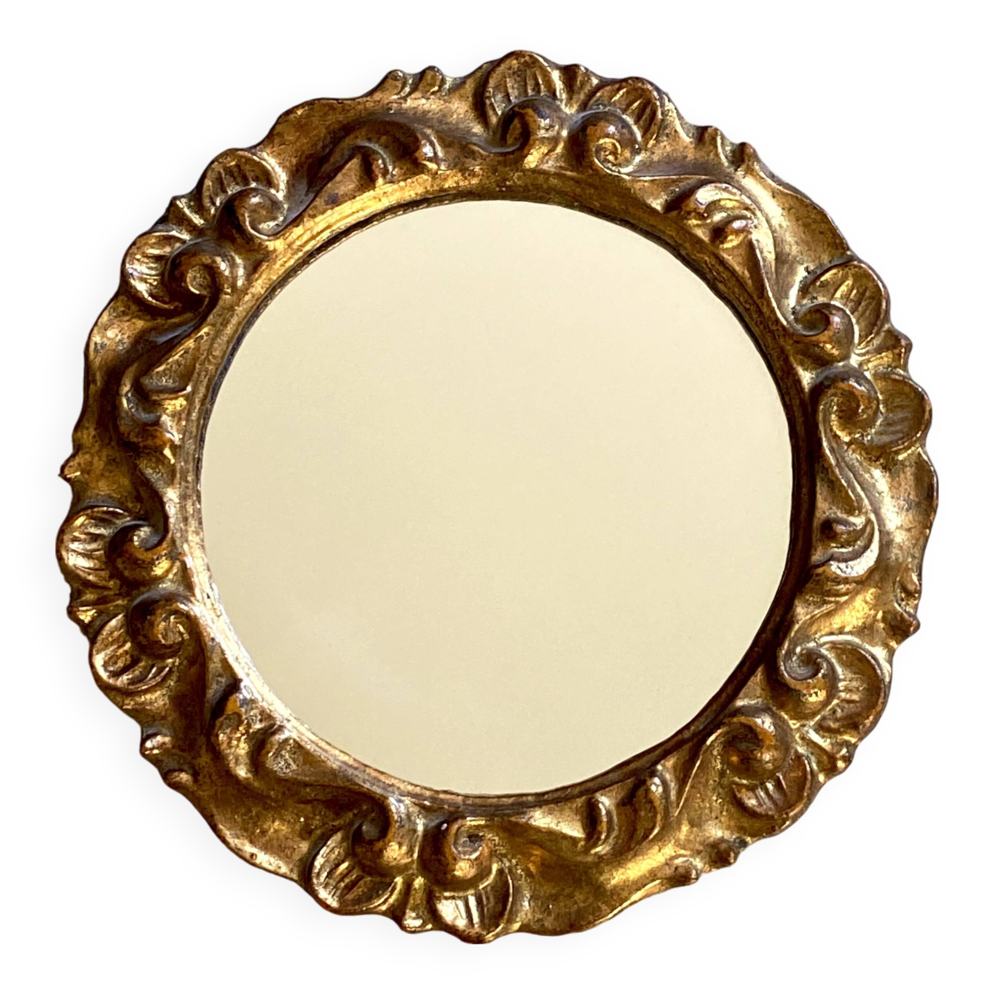 Wooden mirror, 24 cm