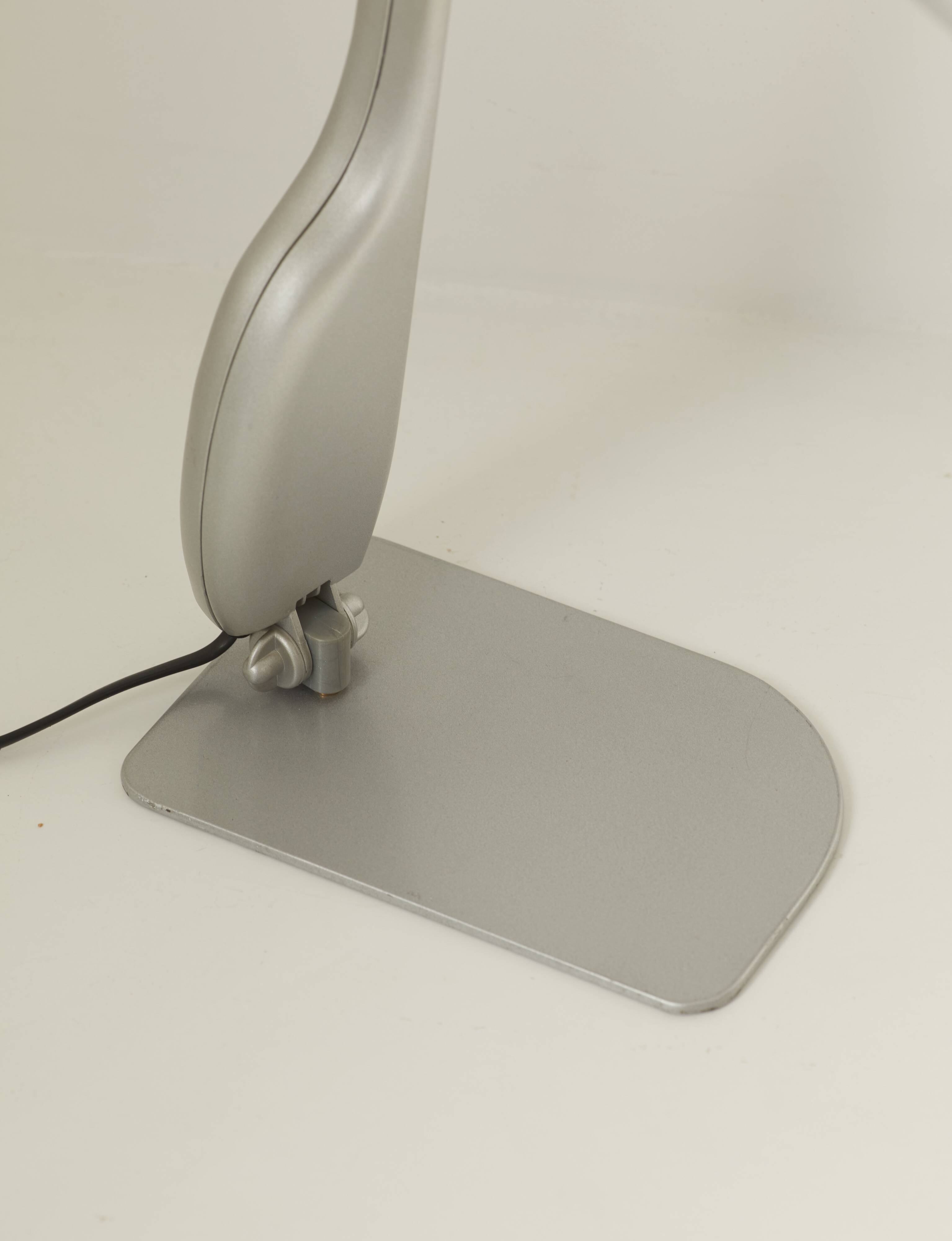 Post-modern gray lamp design Philippe Michel vintage Circa 1980