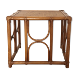 Rattan and bamboo coffee table