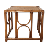Rattan and bamboo coffee table
