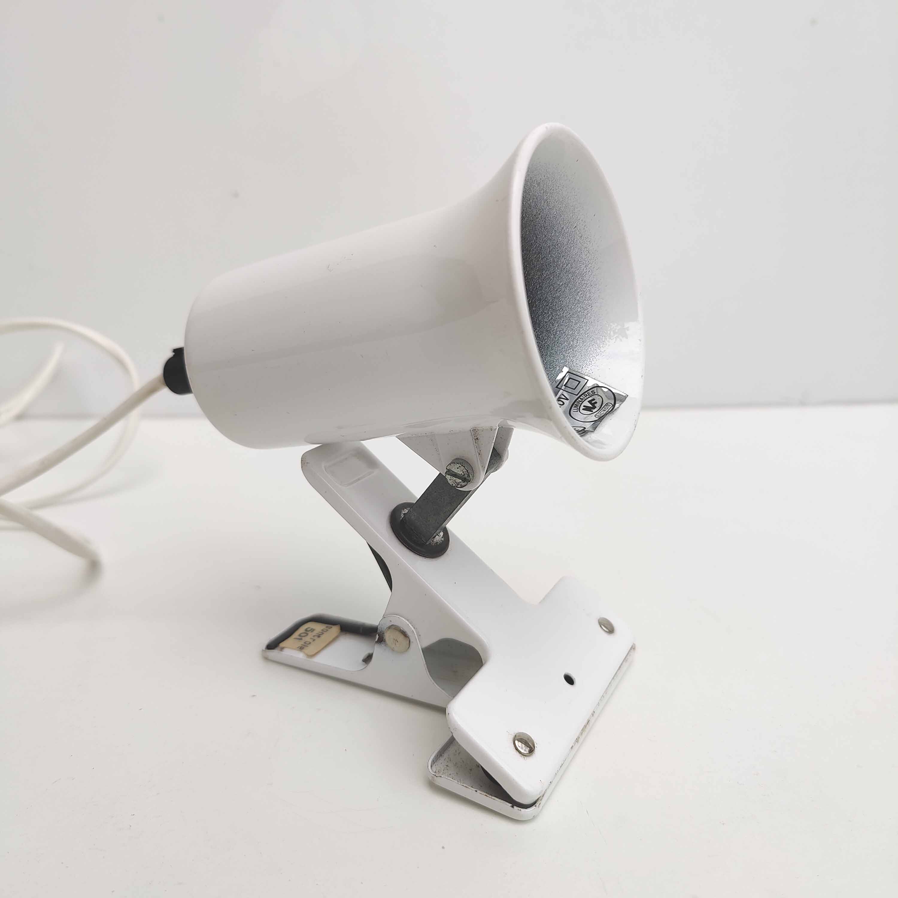 Spot lamp with clamp Lita metal white