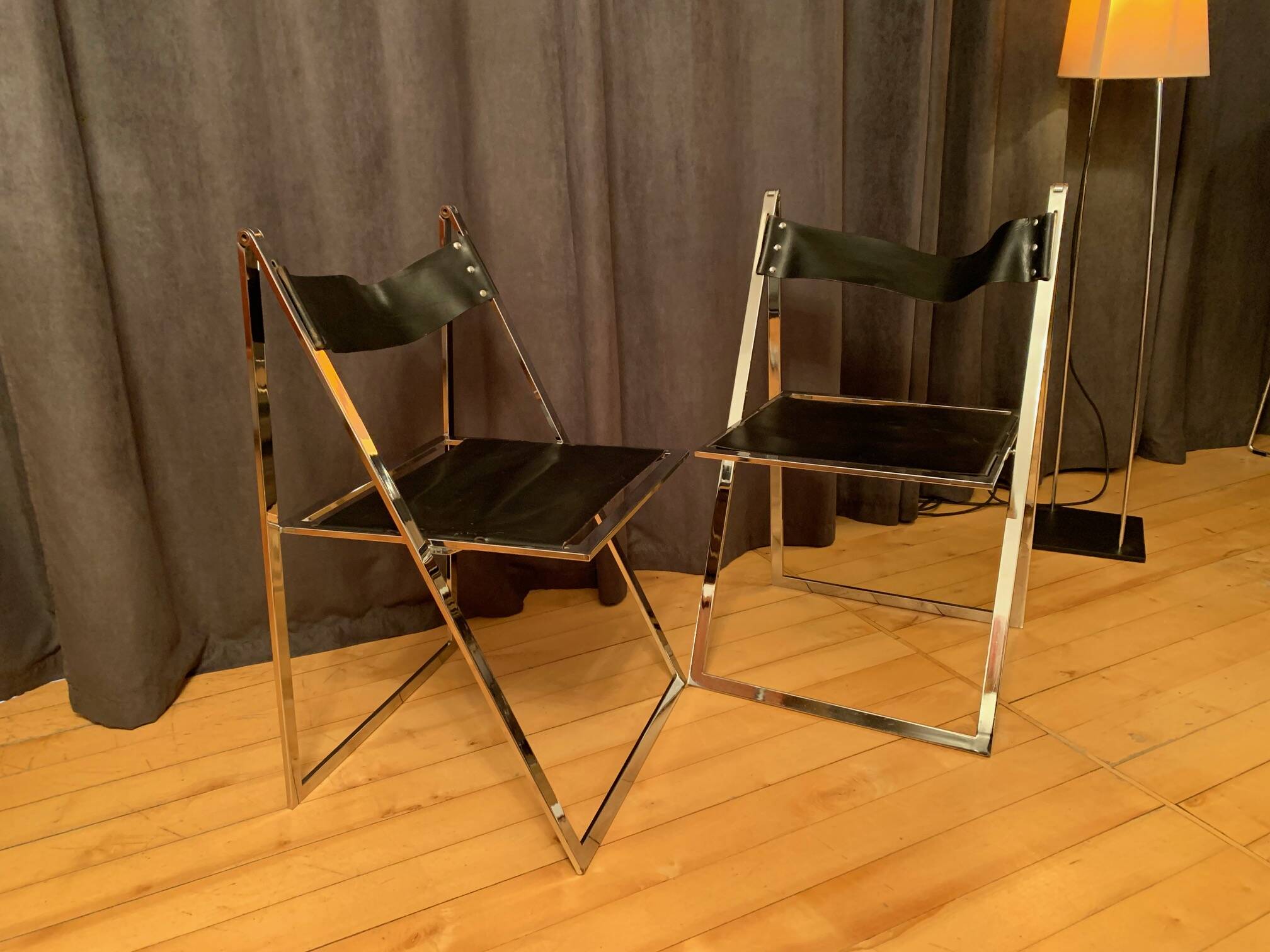 A pair of Elios chairs by Fontoni & Geraci, Italy, 1960s
