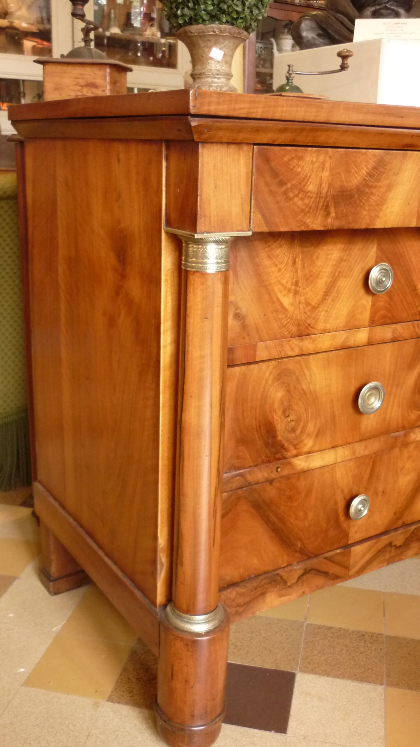 Empire dresser walnut columns