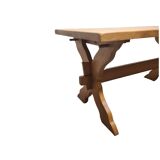 Dutch Blank Oak Monastery Table From Oisterwijk, 1980s