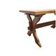 Dutch monastery table in virgin oak from Oisterwijk, 1980s