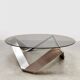 Table basse vintage en verre Knut Hesterberg Ronald Schmitt 1970