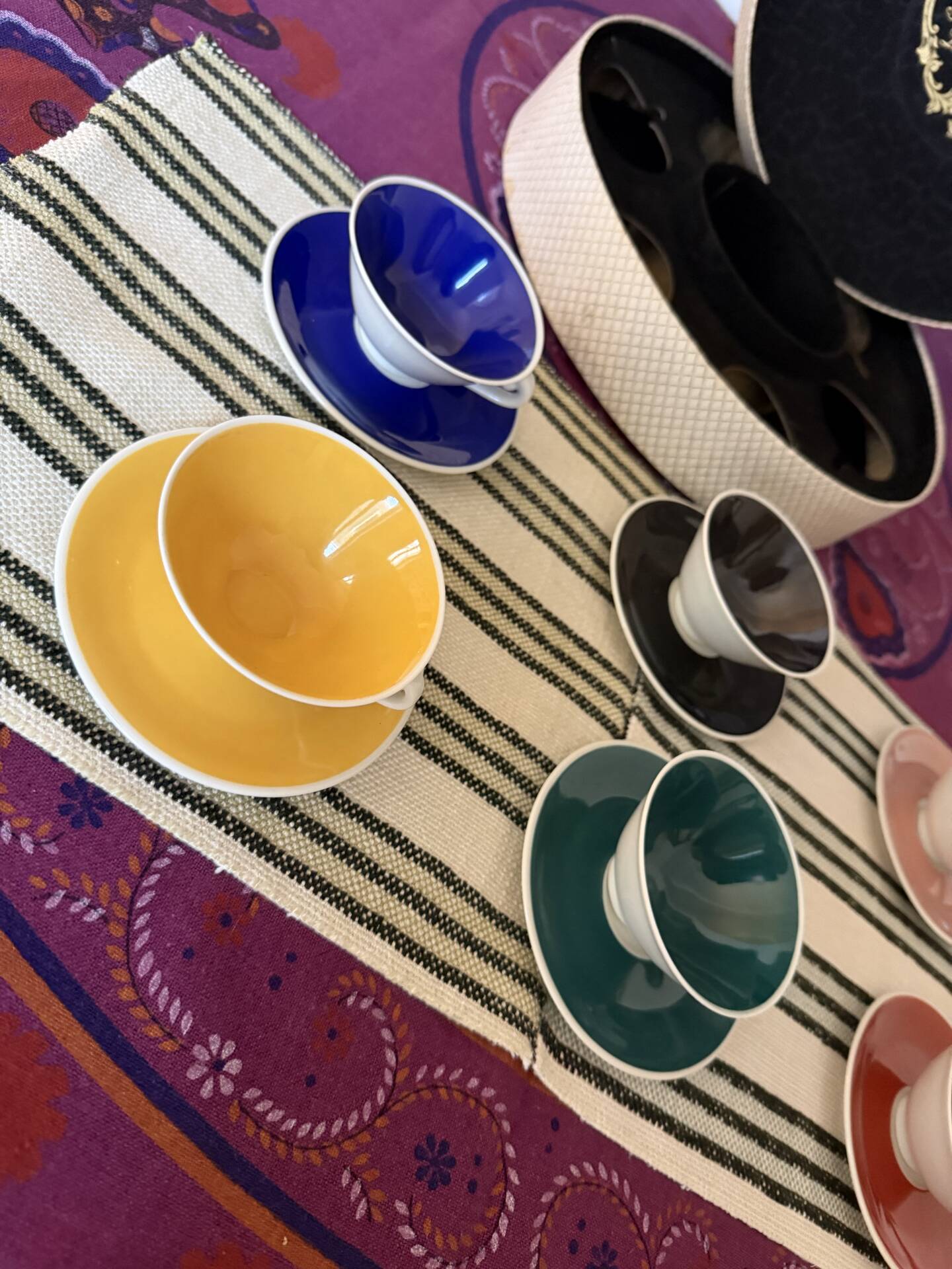Limoges porcelain coffee cup set