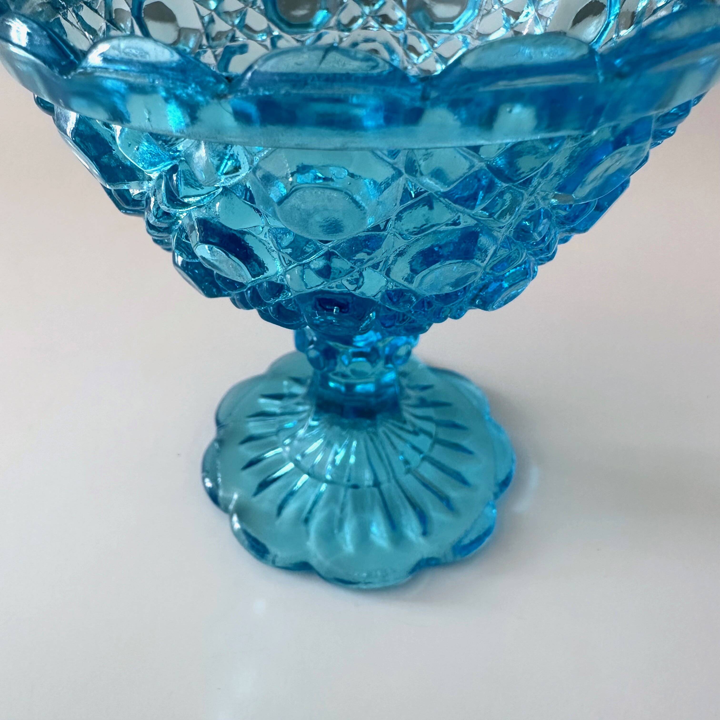 Pressed glass foot bowls art deco