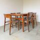 Scandinavian dining table in teak