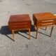 Teak bedside tables with oak legs attributed to Johannes Andersen, 1964, set of 2