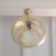 Suspension globe en verre bullé ambré et pailleté /vintage années 60-70