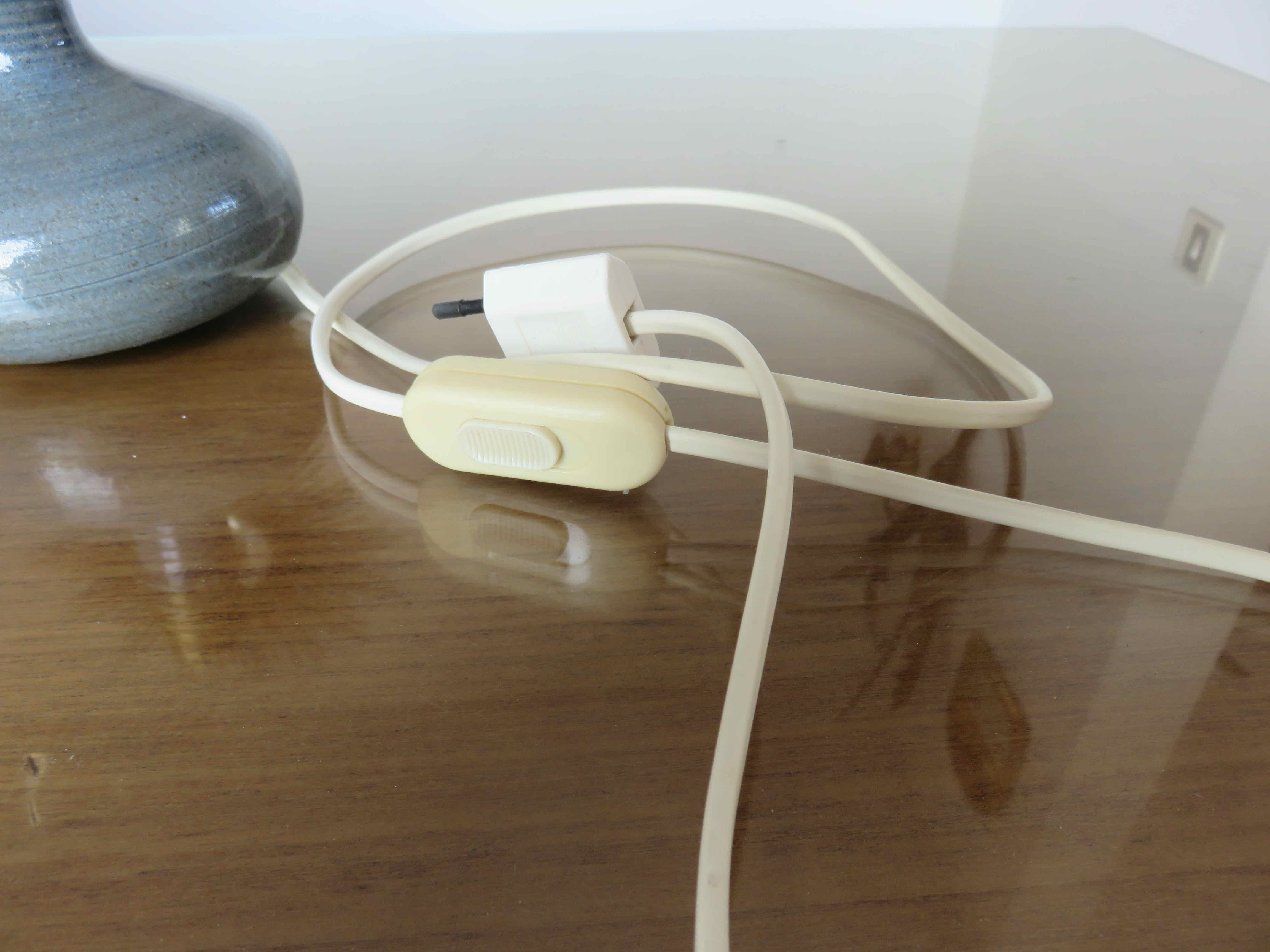 Sandstone lamp, signed, 60s