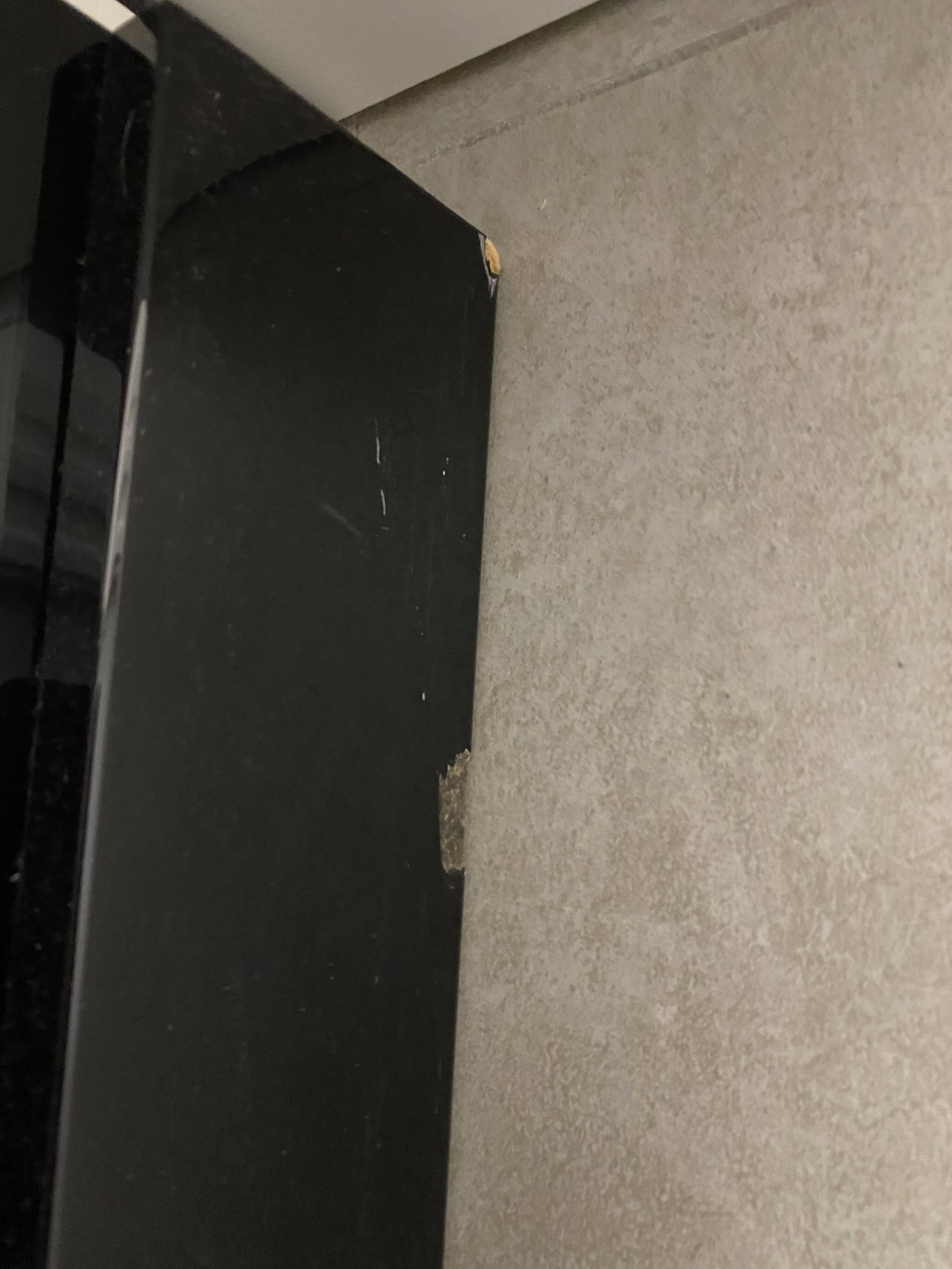 Roche Bobois sideboard black lacquer and mirror signed Paul Michel 80s