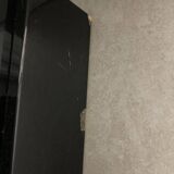 Roche Bobois sideboard black lacquer and mirror signed Paul Michel 80s