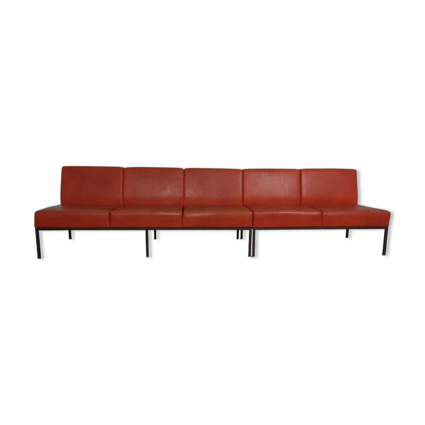 Minimalist 2-Seater and 3-Seater Bench, Germany, 1960s, Set of 2