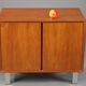 Danish low furniture in teak veneer with two leaves