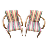 Pair of bridge armchairs from the 1950s – Bent wood