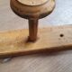 Patère 4 branches en bois tourné vintage