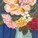 Toile huile fleurs