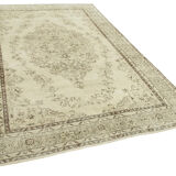 Hand-Knotted Wool Turkish Beige Rug 190 cm x 300 cm